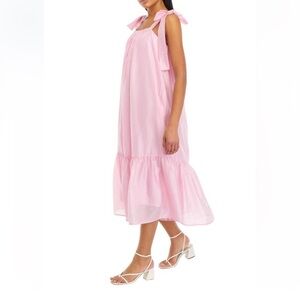 English Factory Light Pink Midi Dress